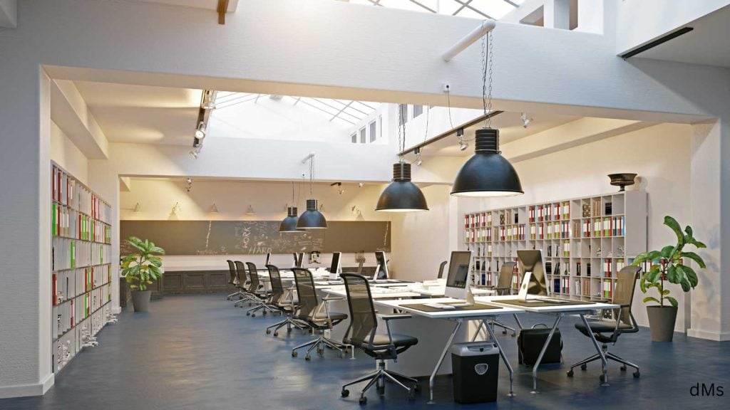 Modern commercial office renovation interior